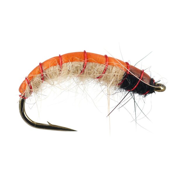 Red Ribbed Tan Czech Nymph 12