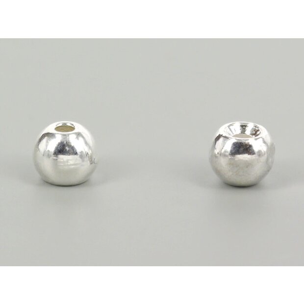 Tungsten beads - SILVER - 10 pc.