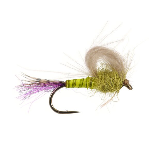 Olive Straight Loopwing Emerger - Pale Olive 14