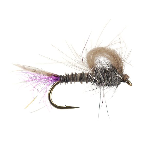 Olive Straight Loopwing Emerger - Iron Blue 16