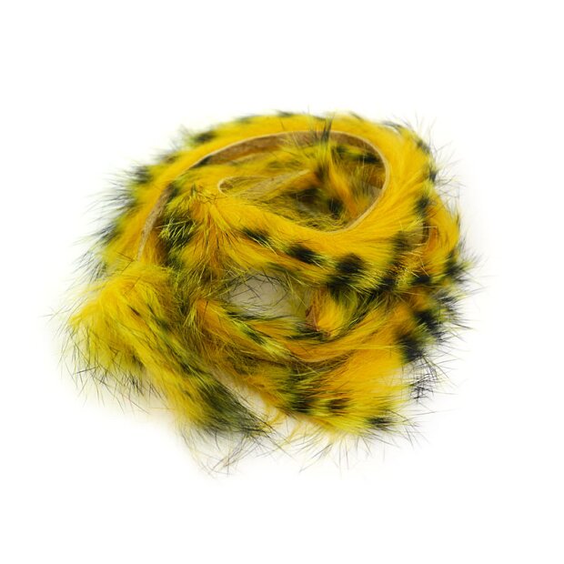 TIGER BARRED ZONKER STRIPS hotfly - 2 pc. x 35 cm - yellow / chartreuse / black barred