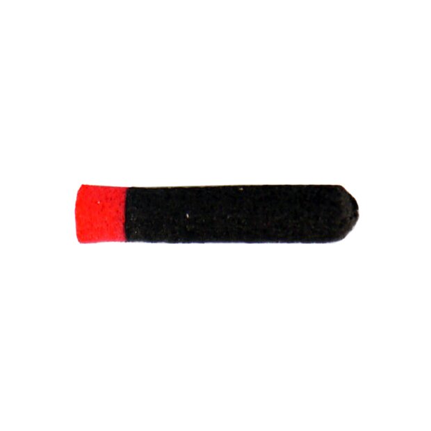 TERRESTRIAL FOAM CYLINDERS hotfly - 10 pc. - Ø 3 mm (12 mm) - red / black