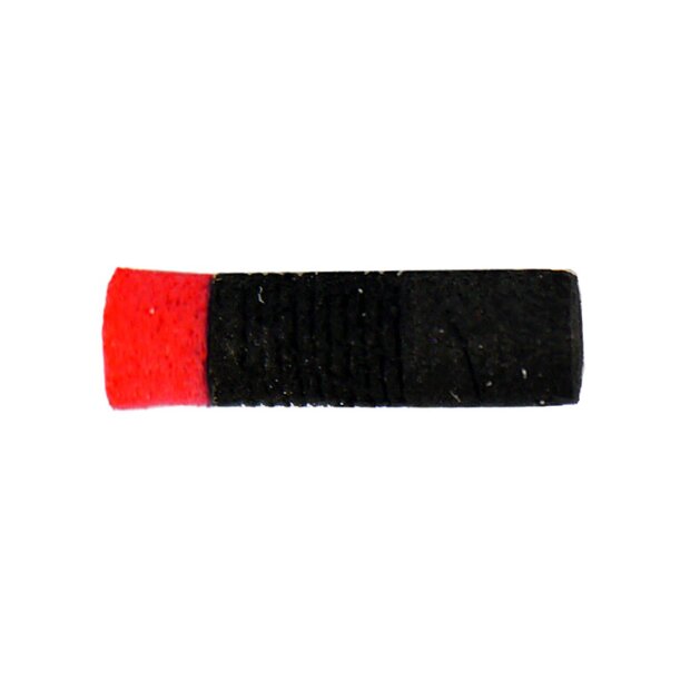 TERRESTRIAL FOAM CYLINDERS hotfly - 10 pc. - Ø 4 mm (15 mm) - red / black