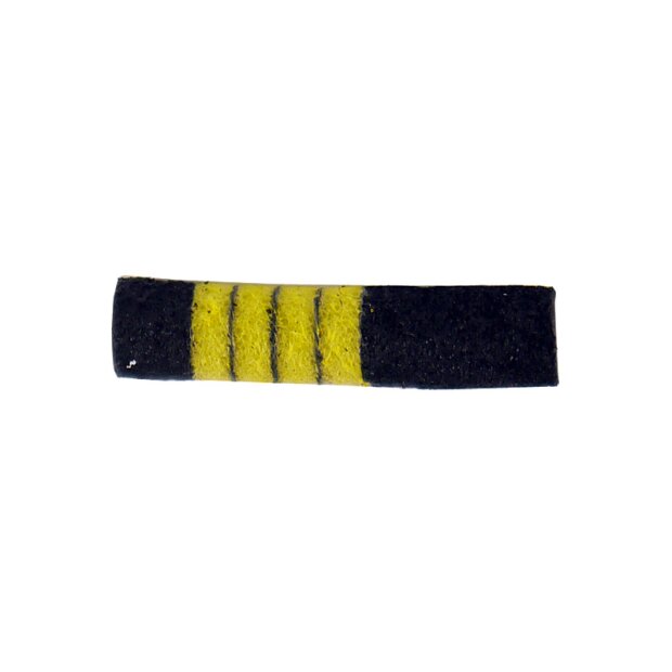 TERRESTRIAL FOAM CYLINDERS hotfly - 10 pc. - Ø 3 mm (11 mm) - black / yellow