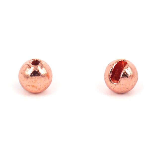 Tungsten beads slotted - COPPER - 100 pc. - 2,5 mm
