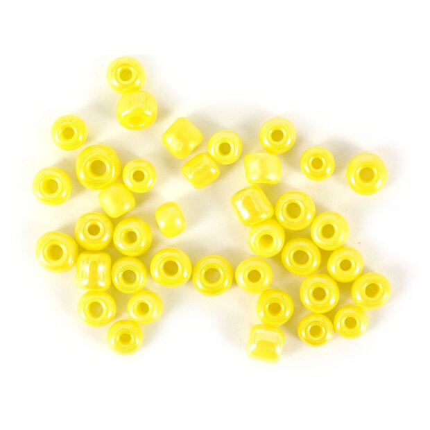 OPAQUE IRID. GLASS BEADS hotfly - 2,4 / 2,8 mm - 100 pc. - yellow