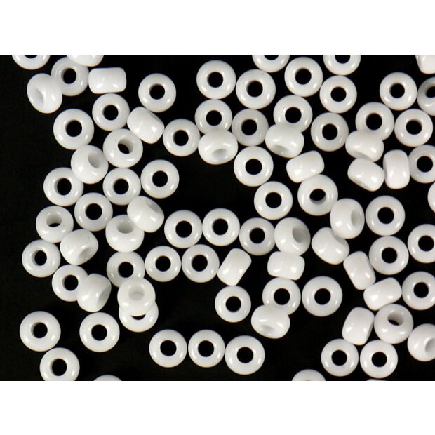 JAPANESE OPAQUE GLASS BEADS hotfly - 2,2 mm - 150 pc. - white