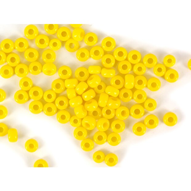 JAPANESE OPAQUE GLASS BEADS hotfly - 2,2 mm - 150 pc. - yellow