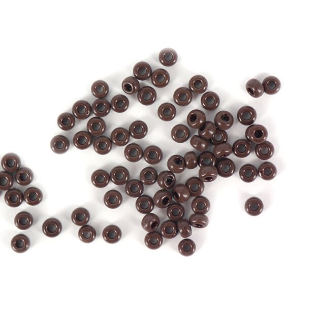 JAPANESE OPAQUE GLASS BEADS hotfly - 2,2 mm - 150 pc. - brown