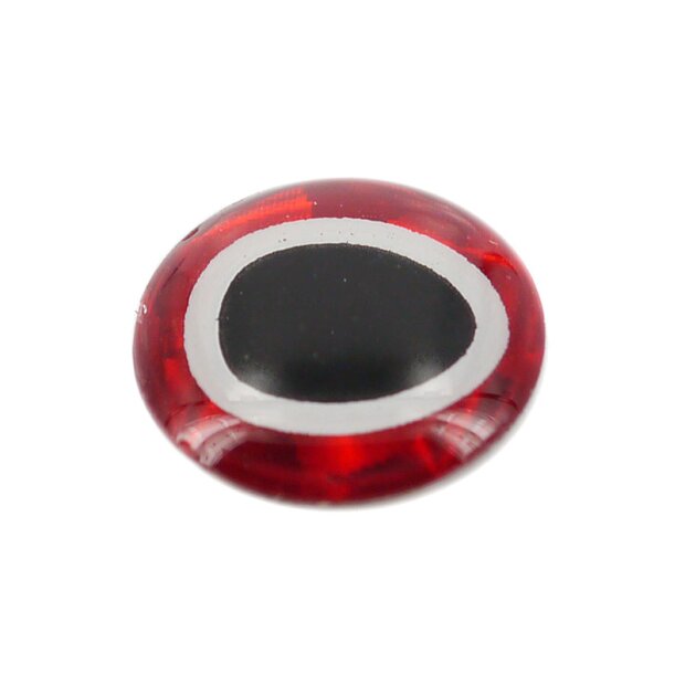 3D EYES OBLONG PUPIL hotfly - 20 pc. - black / white / red-9,5 mm