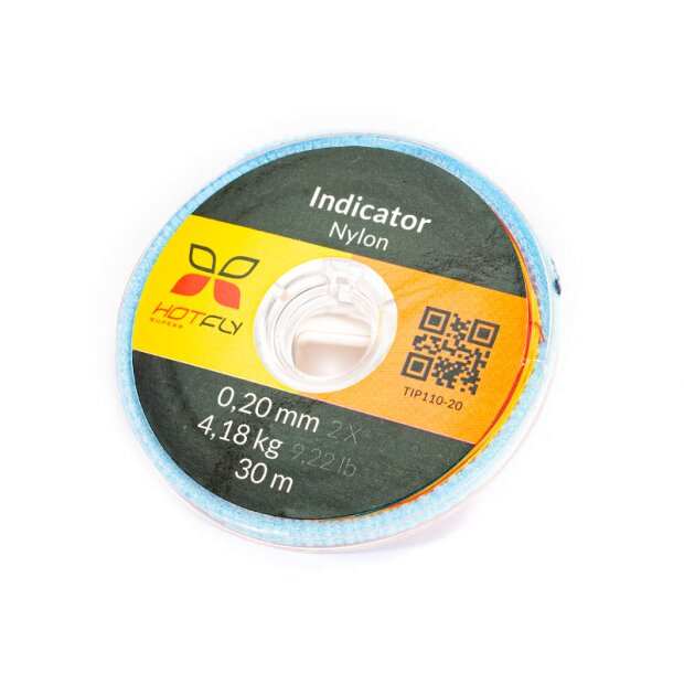 Nylon indicator line hotfly INDICATOR - yellow red - 30 m - 0,25 mm