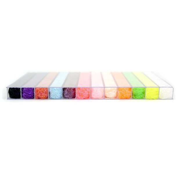 Dubbing dispenser V2 - UV-ICE hotfly - selection 1 - 12 colors