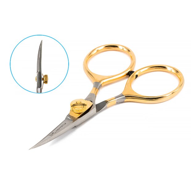 Ciseaux hotfly RAZOR GOLD CURVED - small 4.00"