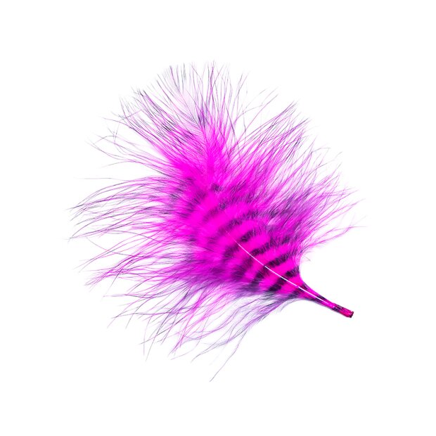 GRIZZLY MARABOU hotfly - 5 pc. - ca. 13 cm - pink fluo black grizzly