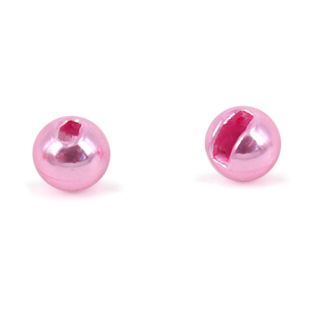 Tungsten beads slotted - METALLIC PINK - 100 pc. - 2,5 mm