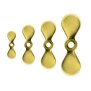 Helices spinfly TURBOPROP hotfly - GOLD - 20 pcas. - 10 x 4 mm