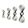 Propeller spinfly TURBOPROP hotfly - SILVER - 20 Stk. - 10 x 4 mm