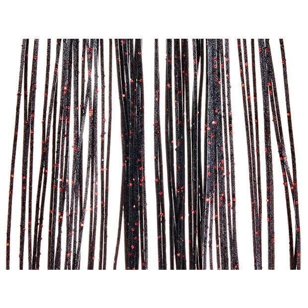FLAKED Sili Legs hotfly - 0,7 mm x 130 mm - 66 strands - black / red