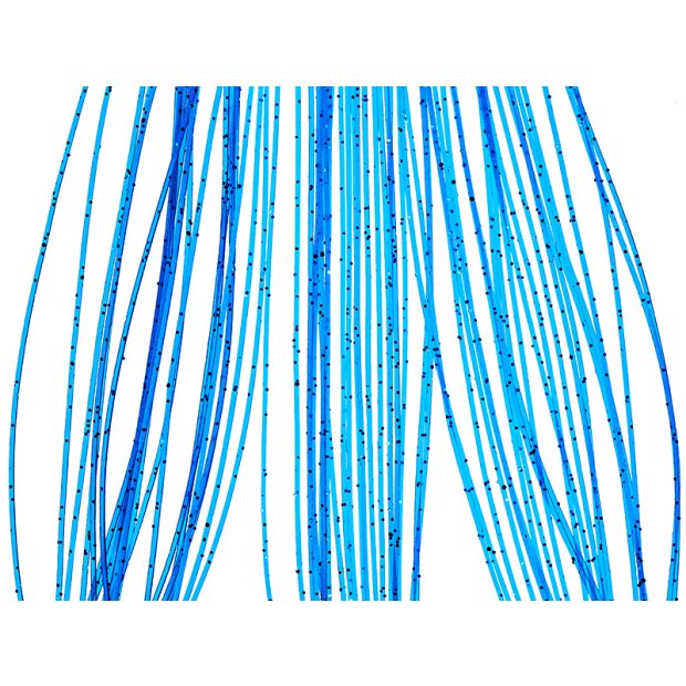 FLAKED Sili Legs hotfly - 0,7 mm x 130 mm - 66 strands - blue / blue
